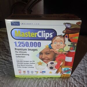 IMSI MasterClips 1250000 Premium Images Collection CD ROM Software Windows 95 98